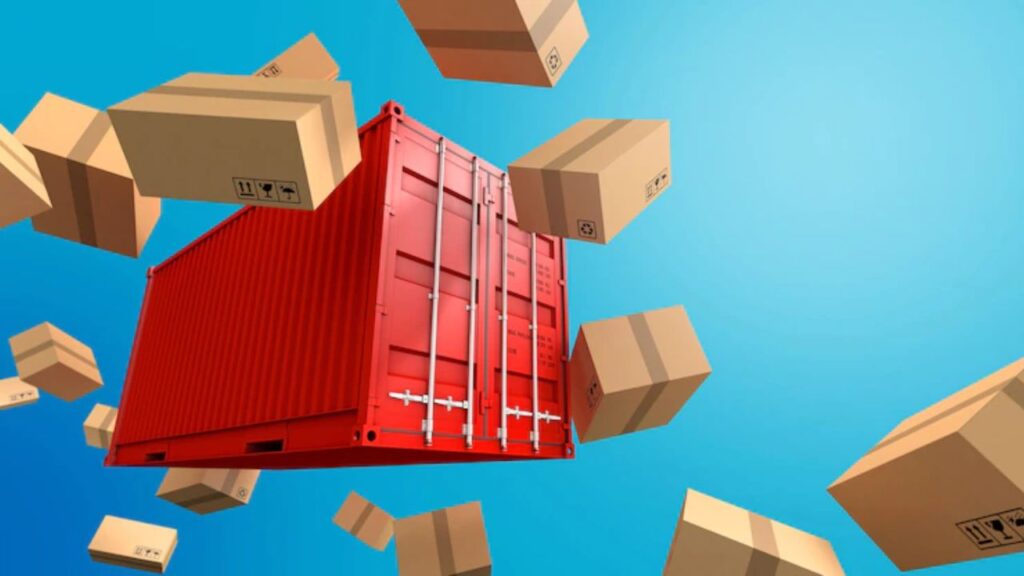 Versand per Vollcontainer-Verladung. Kombiniert mit LKW-Versandkosten von China in die USA, Amazon FBA.