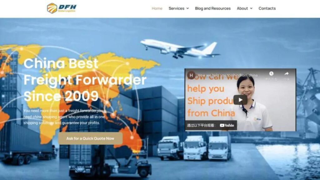 Agente de carga líder da China para a Flórida